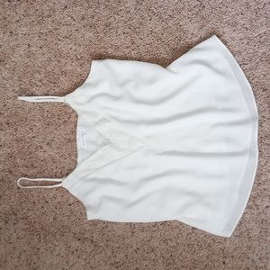 socialite white lace cami